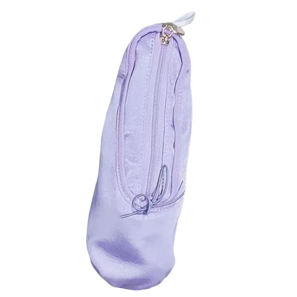 Estuche para lápices con diseño de zapatillas de ballet, versátil, ligero y de tela suave para mujer Púrpura claro