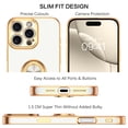 thumbnail image 3 of TELASO iPhone 16 Pro 6.3" MagSafe Compatible Striped Soft Shell Slim Cell Phone Case with 1 iPhone Case for iPhone 16 Pro 6.3", White, 3 of 9
