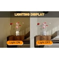 thumbnail image 3 of Ore International 4 Red Roses 6 Petal Floral 2 Red/Silver Flower Bud Vase Table Lamp, 3 of 11