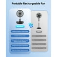 thumbnail image 3 of Ventilador recargable oscilante portátil Primelove de 8 pulgadas, 10400 mAh, 3 of 7