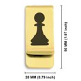 thumbnail image 2 of Stainless Steel Pawn Chess Piece Classic Slim Money Clip Credit Card Holder, 2 of 2