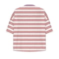 thumbnail image 5 of Tittly T Shirts for Women Spring Tops for Women Womens Summer Striped Shirts Casual Color Block Short Sleeve Tops Loose Fit Crew Neck Tees Tshirts Shirts Basic Tees Pink L, 5 of 9