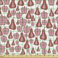 thumbnail image 2 of Fruit Fabric by the Yard, Repetitive Pop Abstract Pears and Apples Illustration, Upholstery Fabric for Dining Chairs Home Decor Accents, Pale Pink Dark Salmon by Ambesonne, 2 of 5
