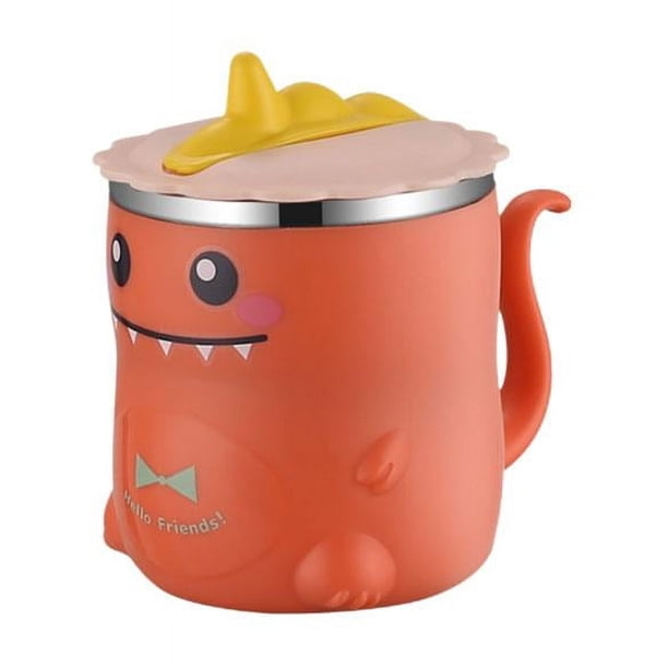 EZLIFE Vaso para niños con pajita y tapa, vaso para beber con aislamiento, reutilizable, X5H2
