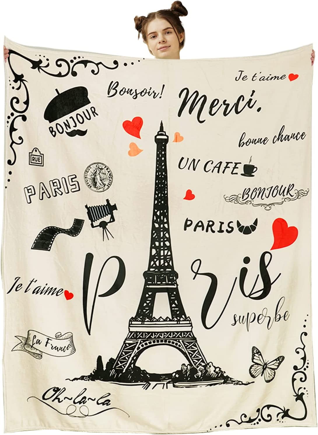 Eiffel Tower Blankets, Paris Blanket, Eiffel Tower Decor, Paris