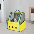 thumbnail image 4 of Mochi Portátil para Mascotas, Bolsa de Viaje para Perros, Bolso de , Bolsa de Transporte Transpirable, Jau Plegable para Exteriores para Cicli , Amarillo Colco Portador de viaje para mascotas, 4 of 7