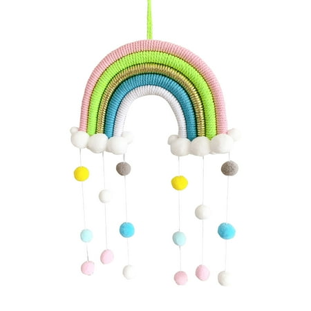 

Zpjjj4#8077 Children S Room Decoration Pendant Woven Cloud Rainbow Wall Decoration Pendant P#8077 RG1