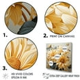 thumbnail image 3 of Designart "Muted Yellow Sunflower Growth" Sunflowers Floater Framed Canvas Wall Art, 3 of 5