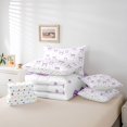 thumbnail image 6 of jejeloiu Kawaii Bowtie Ribbon 7-Piece Twin Bedding Sets,Purple Cute Loves Bedding Comforter Set For Girls Teens Reversible, 6 of 8