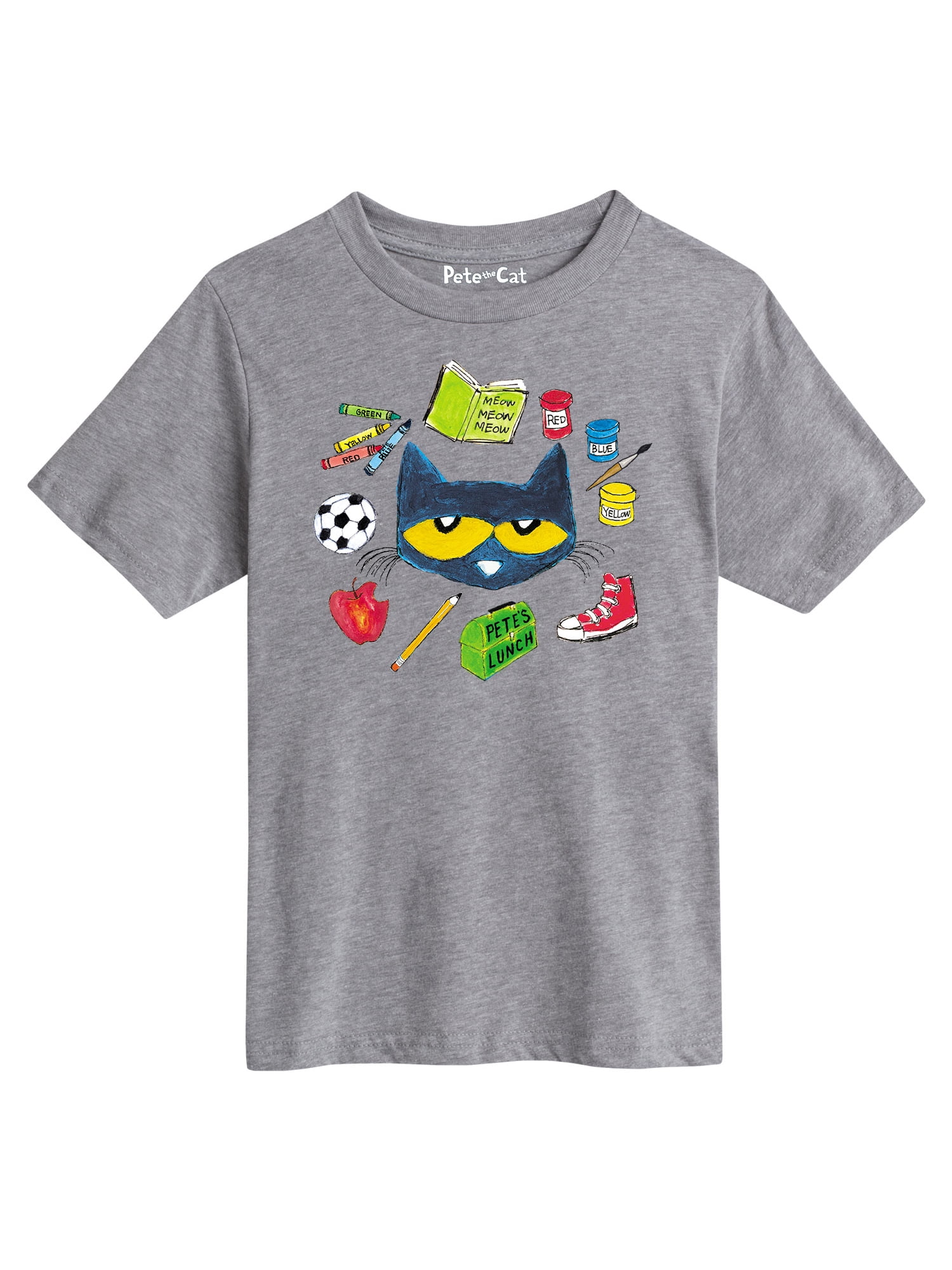 PETE THE CAT Pete The Cat With School Stuff Youth Short Sleeve