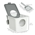 thumbnail image 3 of PawHut Enclosed Cat Litter Box, Kitty Litter Box with Scoop, White, 3 of 10