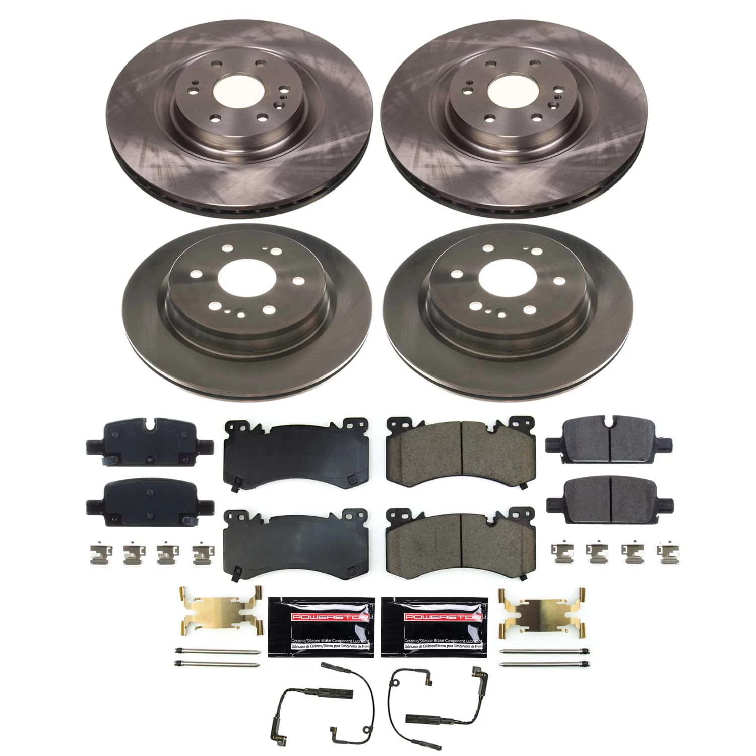 PowerStop Rear Track Day Spec High-Performance Brake Pad and Rotor Kit TDSK3080