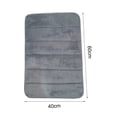 thumbnail image 6 of Visland Memory Foam Bath Mat 23.6 by 15.8 Inches, Soft and Comfortable, Super Water Absorption, Non-Slip, Machine Wash, Easier to Dry for Bathroom Floor Rug, 6 of 8