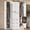 White, variant on UGTOO Walnut 4-Door Wardrobe with 3 Drawers & Adjustable Shelves – Anti-Tip Design, Easy Assembly (2-Package Delivery)