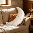 thumbnail image 4 of Btomtd Crescent Body Pillows for Side Sleepers, 31.5 Inch Long Bolster with Ruffled Edge, Leg Waist Support, Removable Cover, B, 4 of 6