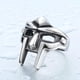 thumbnail image 2 of Doom Mask Gladiador Estilo Anillo Metal Plata Inoxidable,11 Feliz Sencillez, 2 of 5