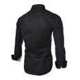 thumbnail image 2 of Mens Casual Slim Shirts Long Sleeve Button Down Business Formal Dress Shirt Tops, 2 of 11