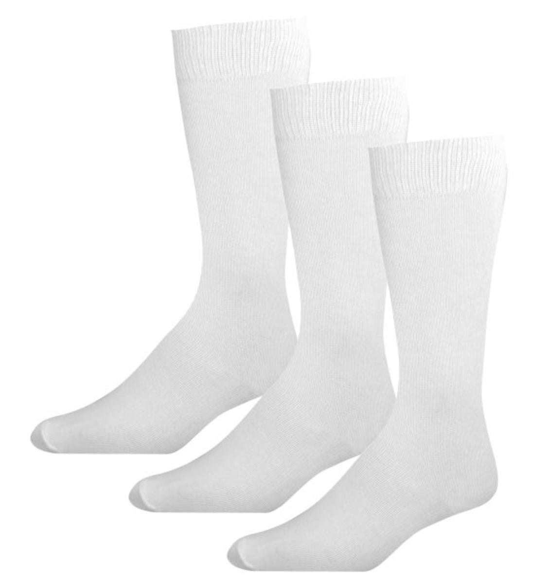 3-Pack of Warm and Moisture Wicking White Polypropylene Sock Liners ...