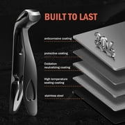 BEZOX Angled Head Nail Clippers for Seniors - Ergonomic Toenail Clipper for Thick Nails, Nail Cutters with Catcher - Black