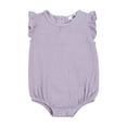 thumbnail image 2 of Wonderluxe Newborn Girls' 2 Pack Flutter Sleeve Bubble Romper, Sizes 0/3M-6/9M, 2 of 4