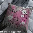 thumbnail image 2 of jejeloiu Cute Butterfly Daisy Fabric by the Yard 5 Yards,Rustic Farmhouse Cabin Fabric for Sewing,White Pink Home Decor Fabric by the Yard For Teens,Super Cozy Room Decor, 2 of 6
