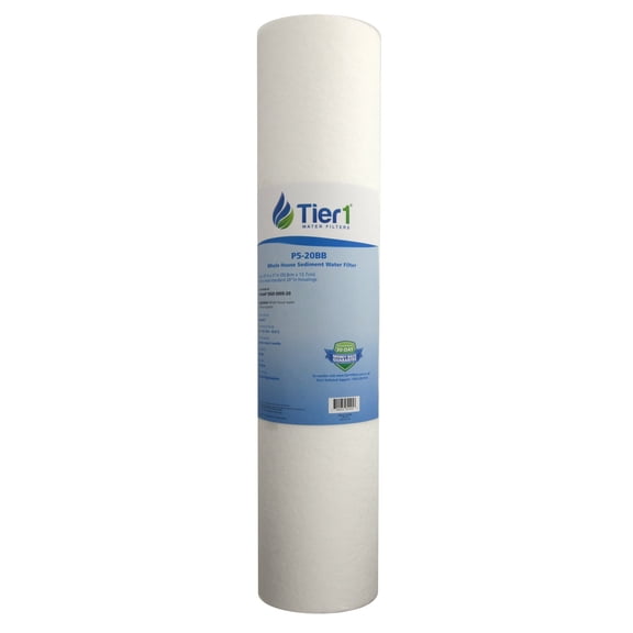 Tier1 5 Micron 20 Inch x 4.5 Inch | Spun Wound Polypropylene Whole House Sediment Water Filter Replacement Cartridge | Compatible with Pentek DGD-5005-20, SDC-45-2005, Home Water Filter