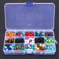 thumbnail image 3 of 410 piezas de piedras de roca de lava de cuentas de Chakra coloridas con caja para joyería DIY Likrtyny Piezas de repuesto para herramientas, 3 of 5