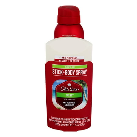 Old Spice Fuji with Palm Tree Stick + Body Spray Antiperspirant/Deodorant, 2 pc