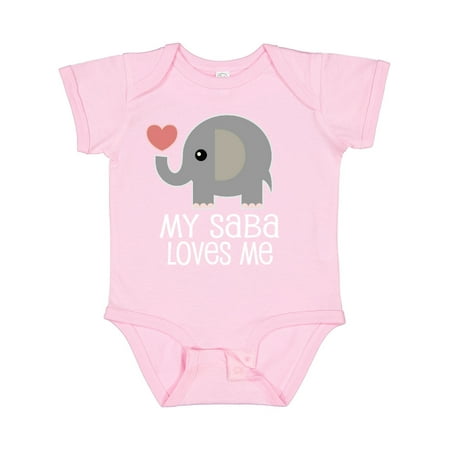 

Inktastic My Saba Loves Me Grandchild Boys or Girls Baby Bodysuit