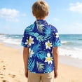 thumbnail image 7 of Boys Vacation Hawaiian Shirts Beach Summer Button Down Collared Shirts Tropical Holiday Funny Tops with Pocket 8 Years, Sky Blue, 7 of 7