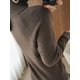 thumbnail image 4 of Moda básica Otoño Invierno suéter de lana Merino cuello simulado jersey de Cachemira Color sólido suave ropa de manga larga Tops, 4 of 5