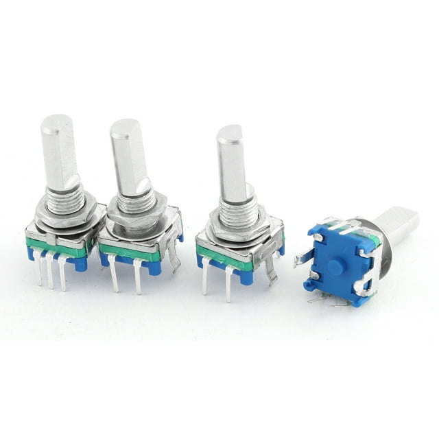 4 Pcs 5 Terminales 20 Puntos 360 Grados Codificador Rotativo con Botón