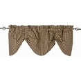 thumbnail image 2 of Home Collections by Raghu Heritage House Check Gathered Valance Black-Nutmeg, 2 of 2