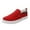Red, variant on OVINYER Mens Fashion Solid Color Canvas Flat Bottom Comfortable Running Shoes Classic Casual Footwear