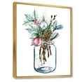 thumbnail image 3 of Designart 'Merry Christmas Bouquet In Transparant Jar' Traditional Framed Canvas Wall Art Print, 3 of 5