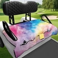 thumbnail image 4 of Uourmeti Golf Cart Seat Cover Breathable, Compatible with Golf Carts Sports, Golf Cart Seat Covers Fit for Club Car 2 Seat Club Car, Rainbow Starry Sky, 4 of 8