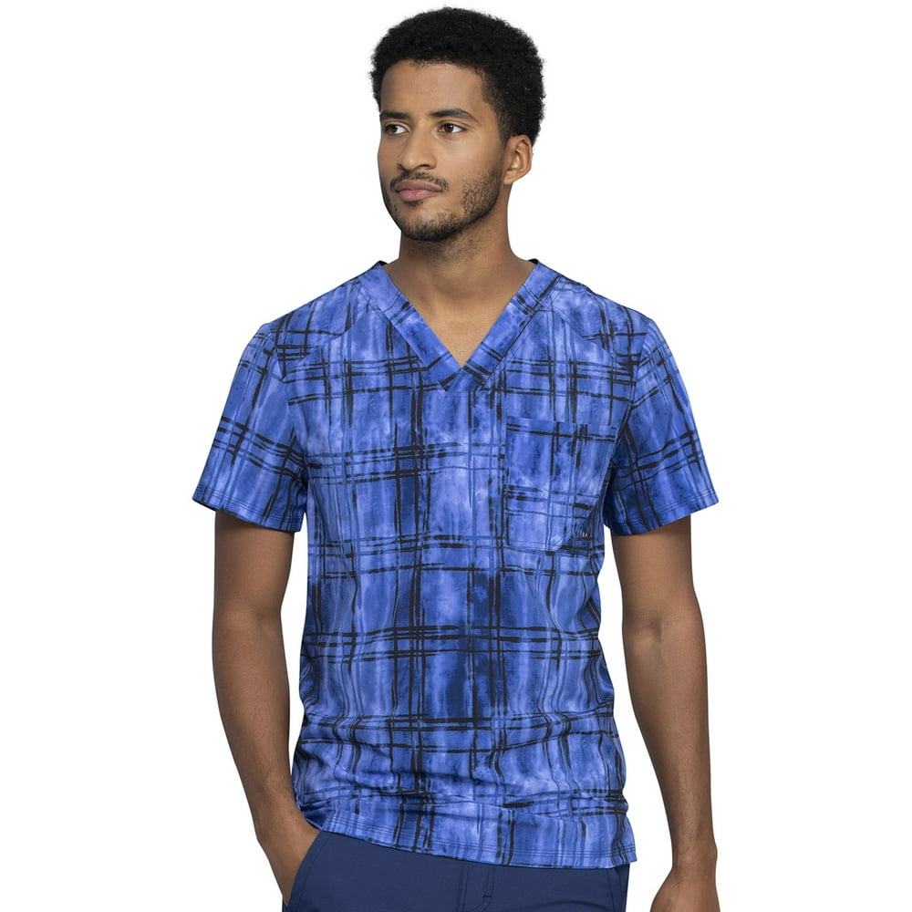 Cherokee Cherokee Infinity Scrubs Top for Men VNeck Plus Size CK902