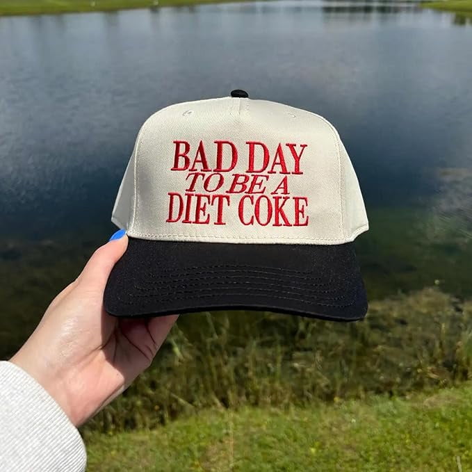 Bad Day To Be A Diet Coke Hat, Funny Hat, Embroidered Trucker Hat, Hats for Women, Party Hat, Gifts for Her