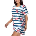 thumbnail image 2 of Picia Clown Fish Pajamas Sets for Women Soft Short-Sleeved Pjs with Lounge Shorts Two Piece Sleepwear-X-Large, 2 of 9