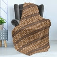 thumbnail image 4 of Geometric Soft Flannel Fleece Throw Blanket, Bohemian Rhombus Composition with Triangles Composition Mexican Folklore, Cozy Plush for Indoor and Outdoor Use, 50" x 60", Multicolor, by Ambesonne, 4 of 5