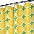 thumbnail image 3 of Yellow Lemon Slices Green Pattern Shower Curtain 36"x72" ,Bathroom Decorative Shower Curtains Set with 12 Hooks,Modern Waterproof Washable Shower Curtain, 3 of 6