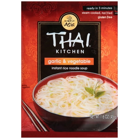 Rice Noodle Soup - Thai Kitchen Gluten Free Garlic & Vegetable Instant Rice Noodle Soup, 1.6 oz