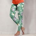 thumbnail image 2 of felwors High Waisted Yoga Pants for Workout, Solid Color Tummy Control Running Leggings for Women, Fashion Clubwear Tights Green for Size XXL, 2 of 6