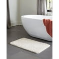 thumbnail image 3 of Rugs.com Bano Luxe Bath Mat Collection Rug – 2' x 3' Porcelain White Machine Washable Shag Bath Mat, Extra Soft and Absorbent, Non-Slip, Quick Dry, Perfect for Bathroom, 3 of 7