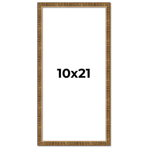 10x21 Frame Gold Kingsley Distressed Solid Wood Picture Frame Width 0.75 Inches | Interior Frame