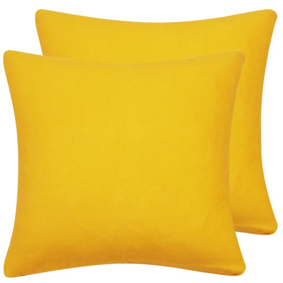PiccoCasa 2Pcs Viscose Velvet Soft Decorative Throw Pillowcases 24"x24", Solar