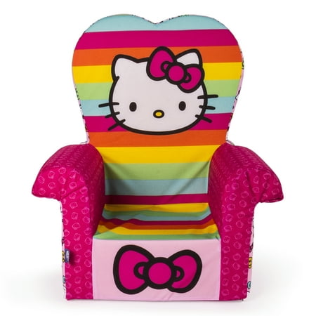 Marshmallow Furniture Foam Toddler Kids High Back Chair, Hello Kitty