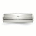 thumbnail image 3 of Stainless Steel Brushed and Polished Grooved 6.50mm Band Size 11, 3 of 6