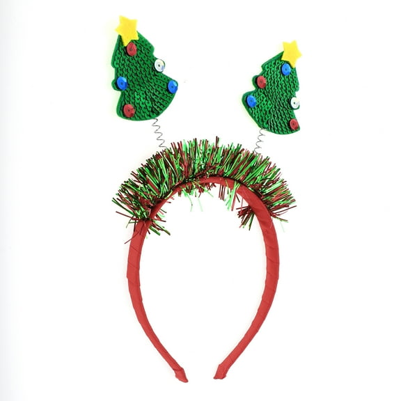 Unique Bargains 1 Pc Elegant Tree Shape Headband for Halloween 4.72" Diameter Green Red