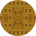 thumbnail image 1 of Ahgly Company Indoor Square Patterned Mahogany Brown Area Rugs, 3' Square, 1 of 6